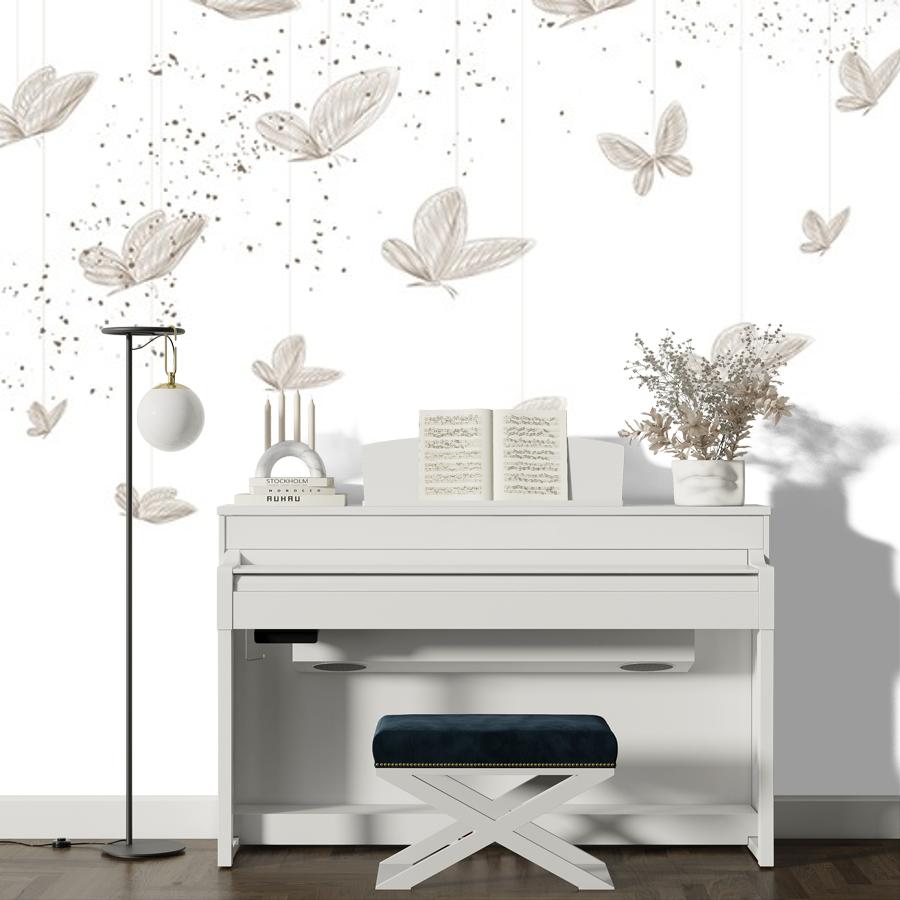 фотообои бабочки серые 9-2100