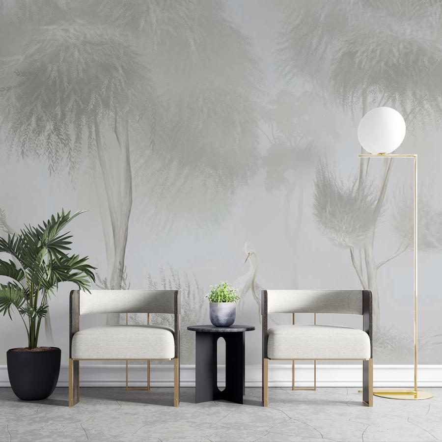 фотообои белые цапли под деревом