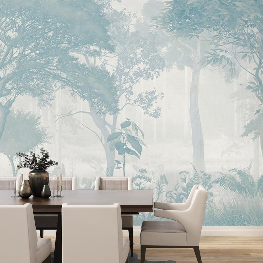 фотообои деревья в туманном лесу 9-1393