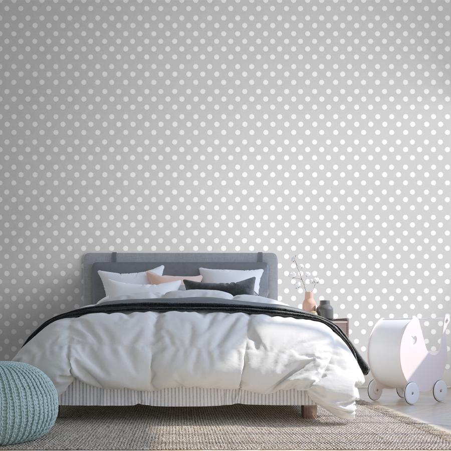 фотообои серый фон в горошек 14-620