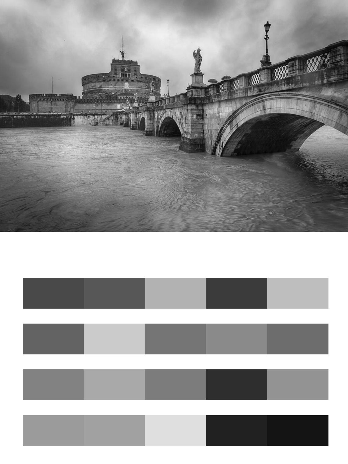 Серый мост в Лондоне цвета