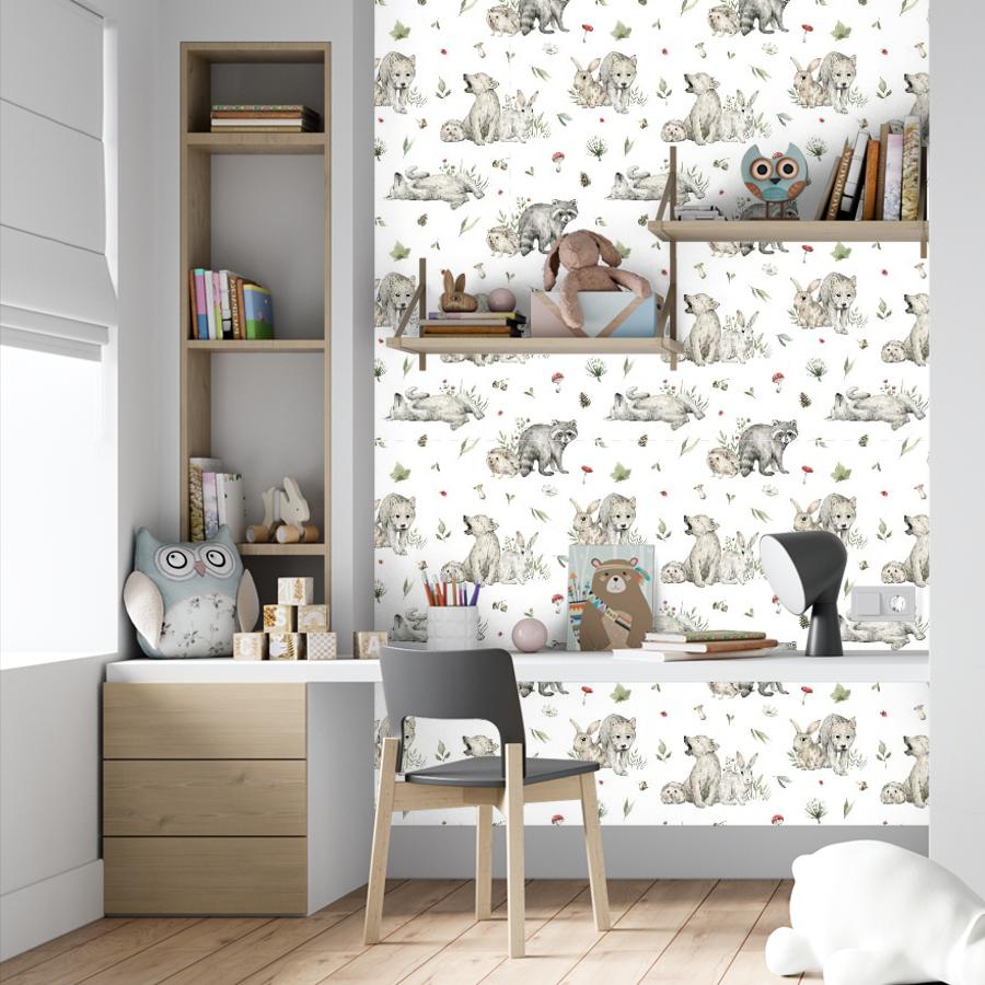 фотообои обои с волчатами 14-1162