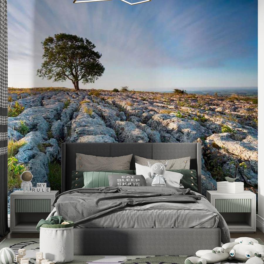 фотообои англия дерево в горах 9-619