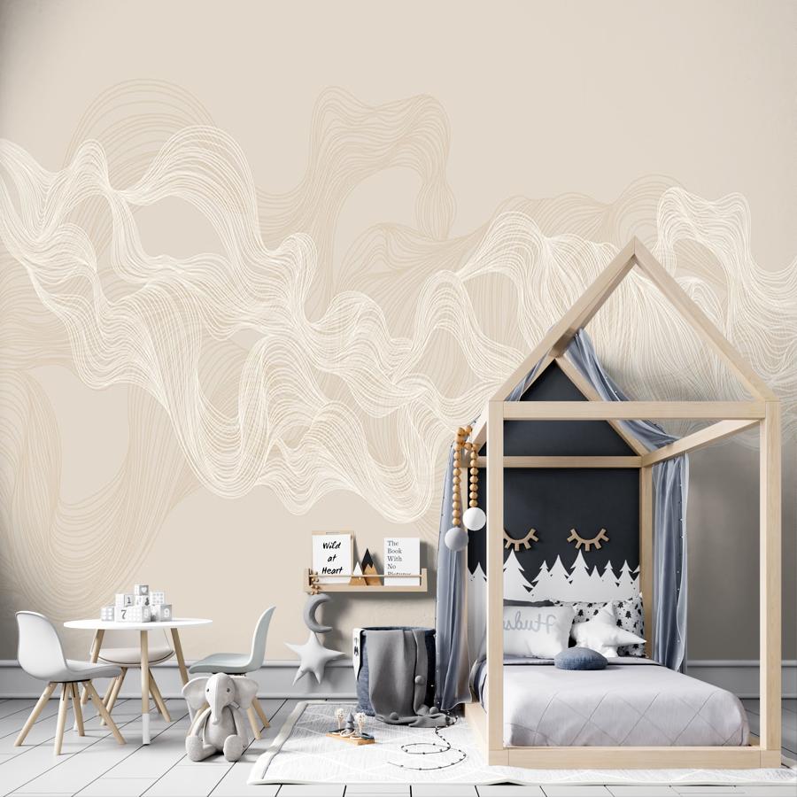 фотообои линии золотые на бежевом 14-969