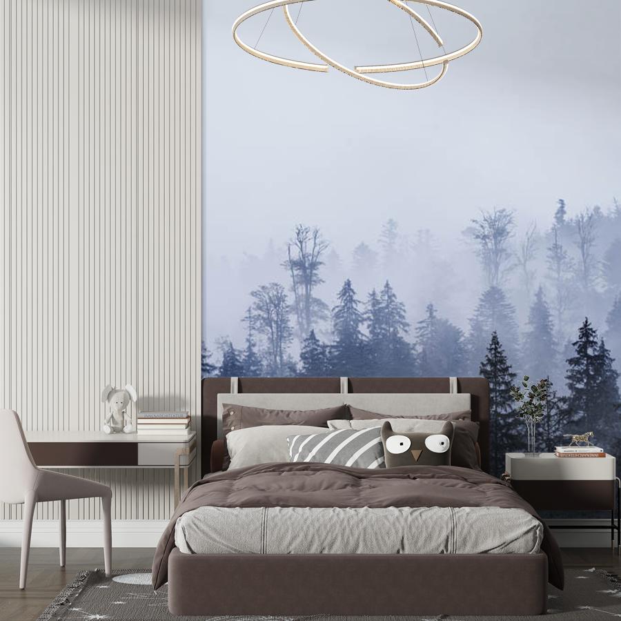 фотообои еловый лес в тумане 9-1170