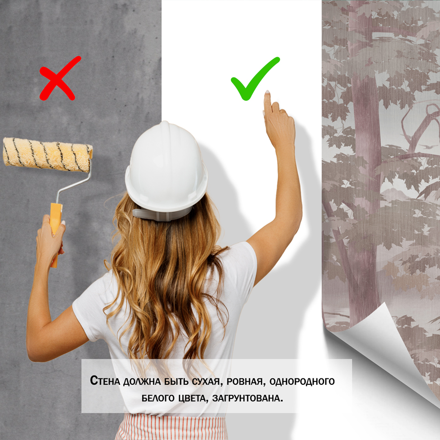 фотообои силуэт туманного леса 13-290