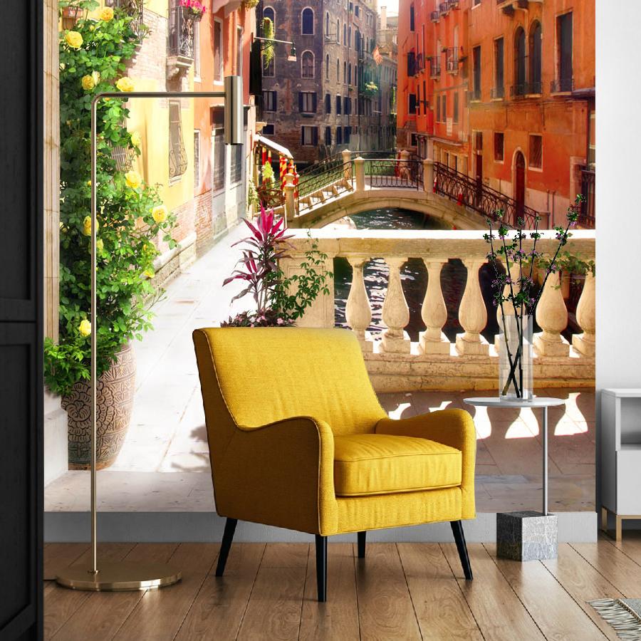 фотообои балкон с видом на улицу 19-0130