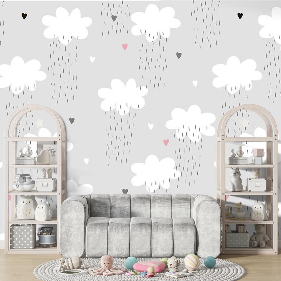 Фотообои и фотообои облака на сером 12-759