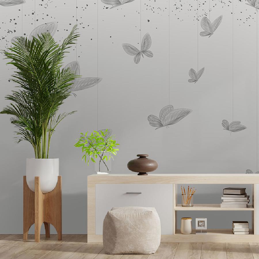 фотообои бабочки серые 9-2097