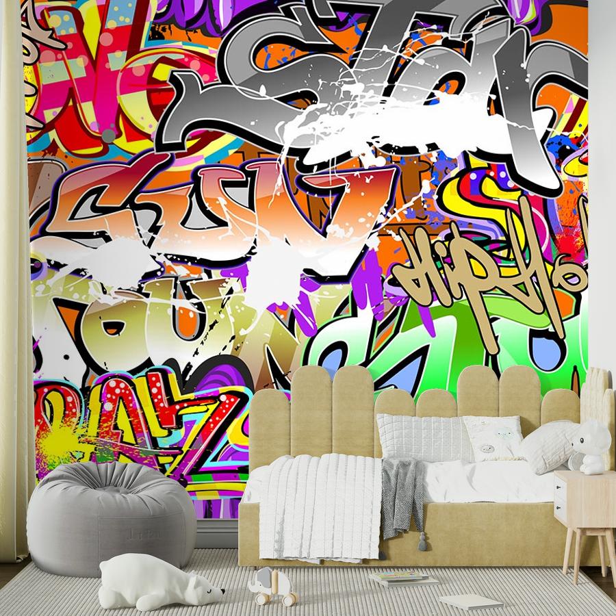 фотообои современный рисунок на стене 12-1283 фотообои современный рисунок на стене 12-1283