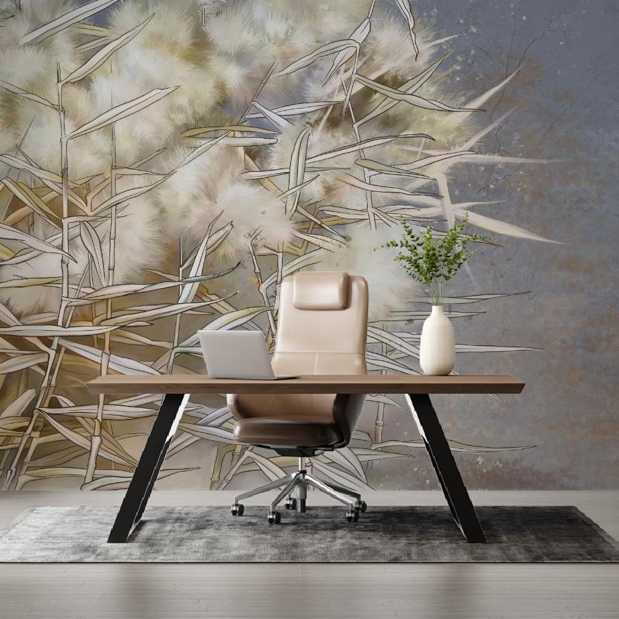 фотообои белый камыш 10-956