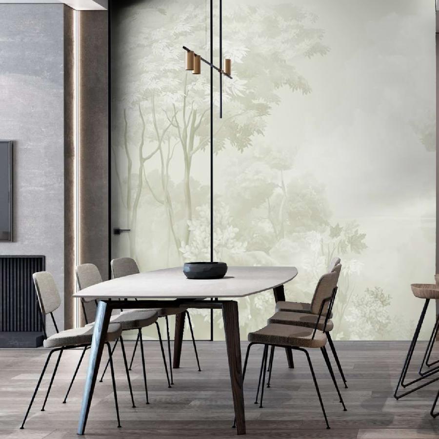 фотообои лес абстрактный оливковый 13-1065