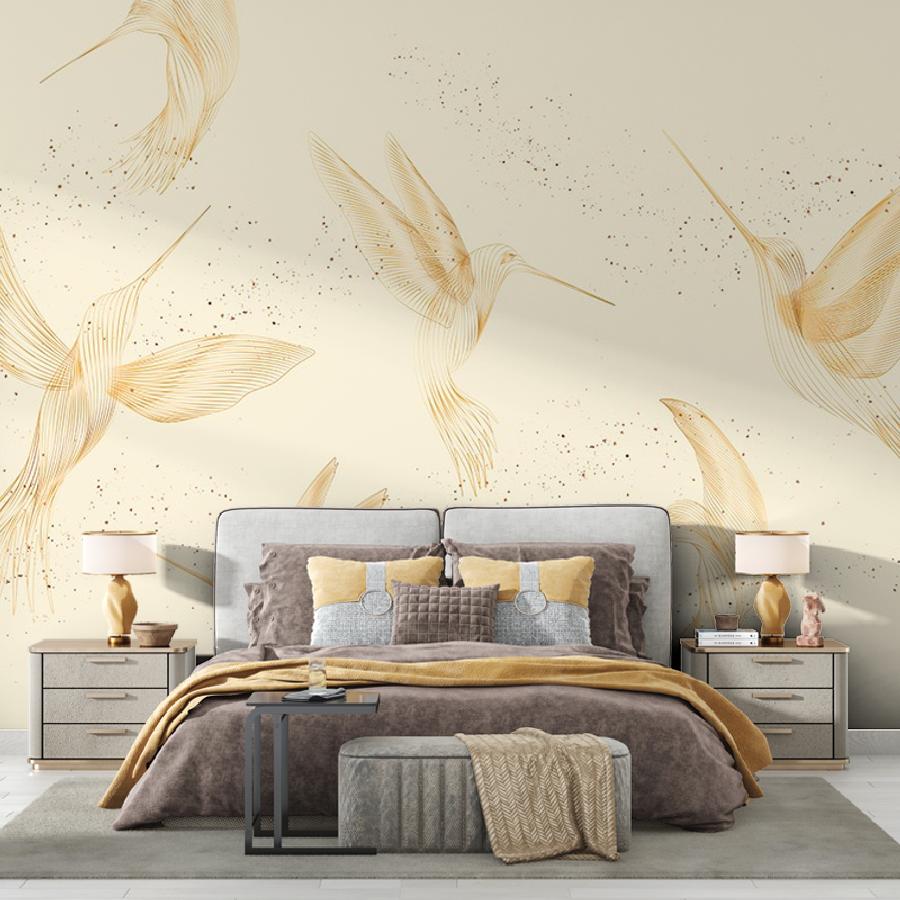 фотообои калибри на бежевом фоне 9-2107