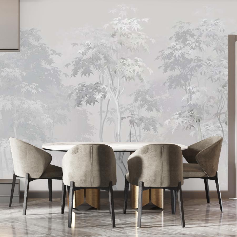 фотообои деревья серые силуэты