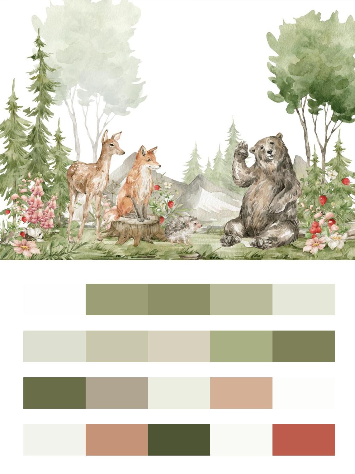 Лесные животные цвета