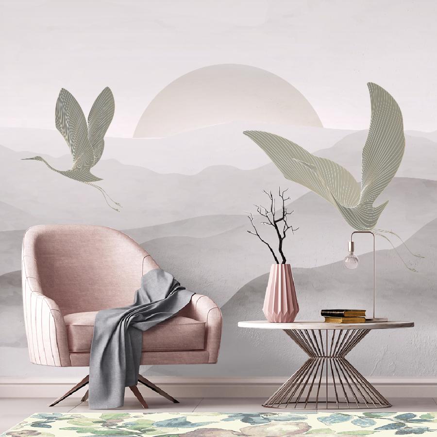 фотообои 3d горы в тумане 14-1262