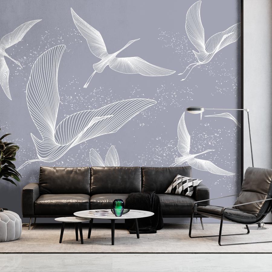 фотообои журавли белые на синем 14-1247 фотообои журавли белые на синем 14-1247