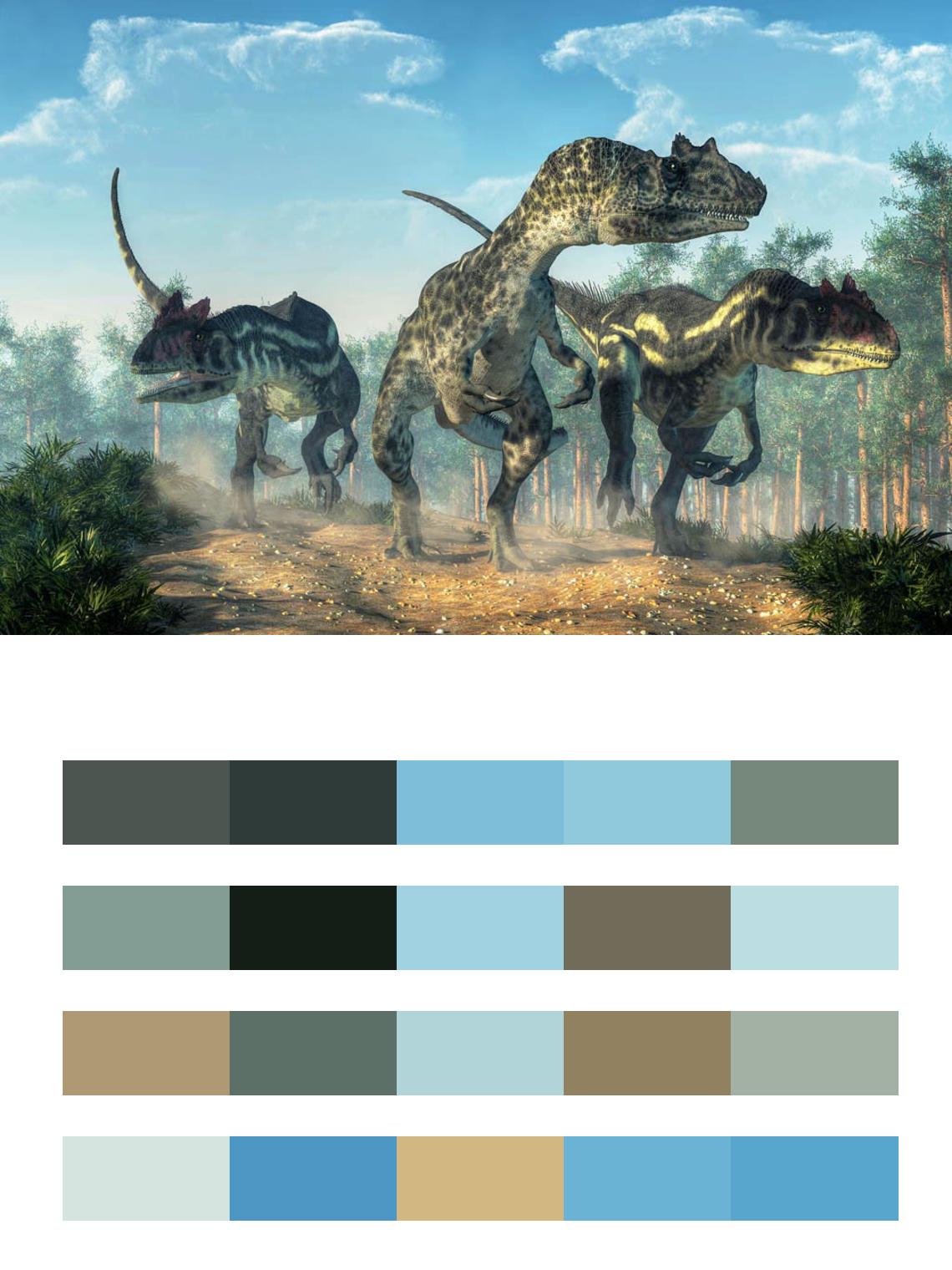 Эпоха динозавров цвета