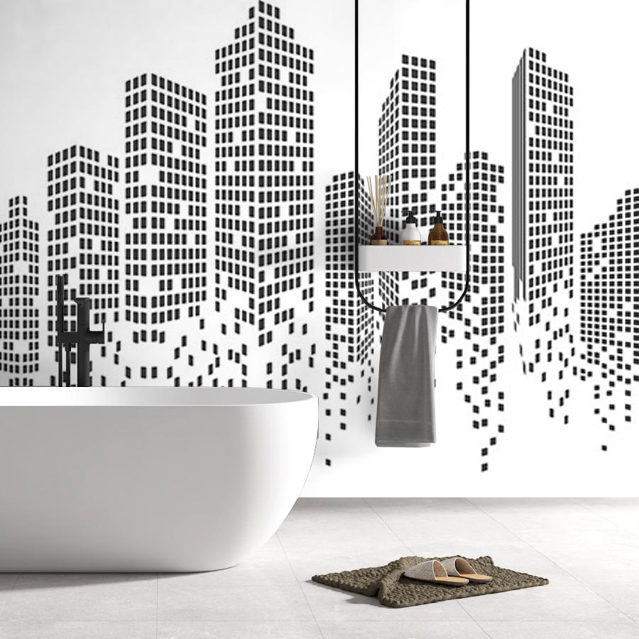 фотообои город 3д белый 9-1937