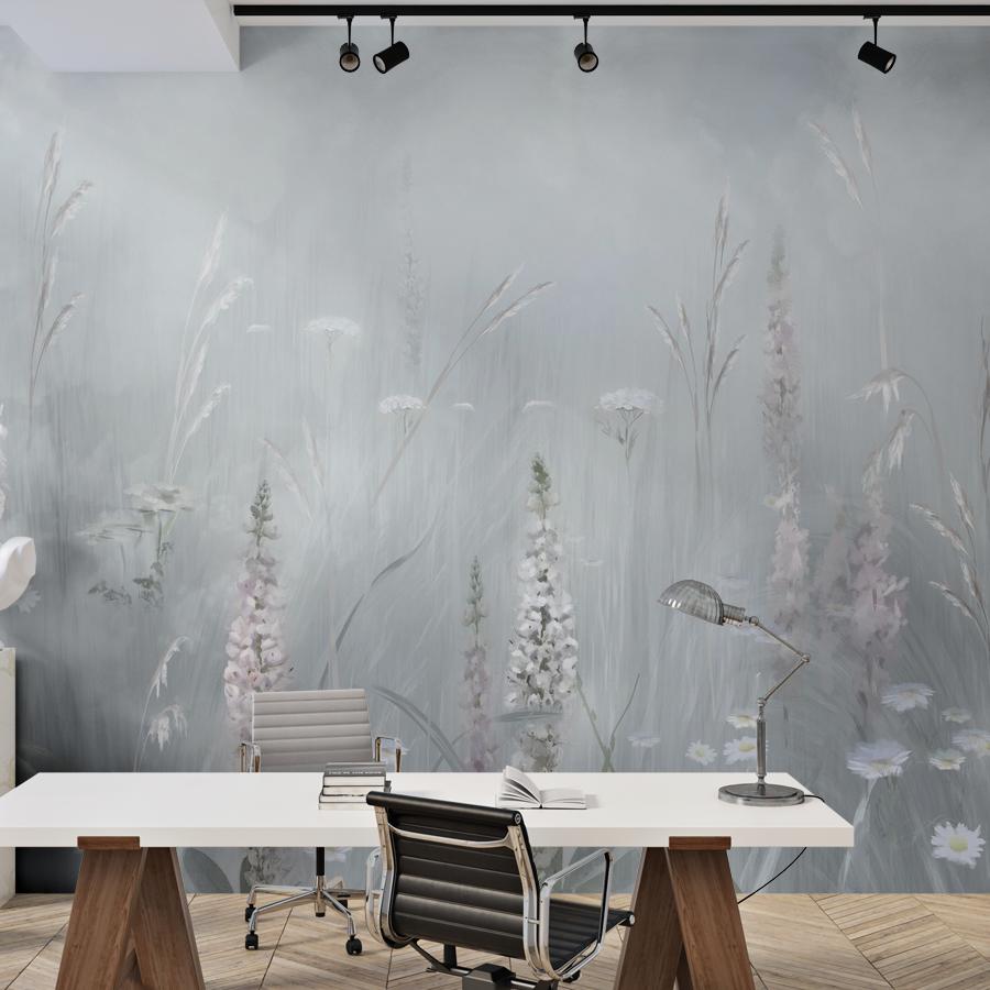 фотообои цветы полевые в дымке 13-1119