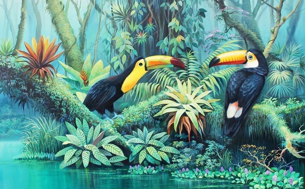 Фотообои Тропические птицы