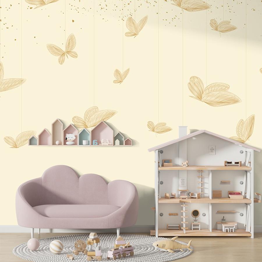 фотообои бабочки золотые 9-2111