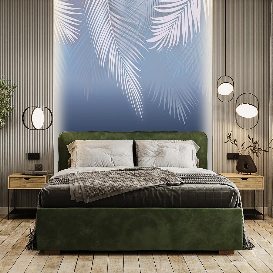 фотообои 3д ботаника на голубом фоне 14-199