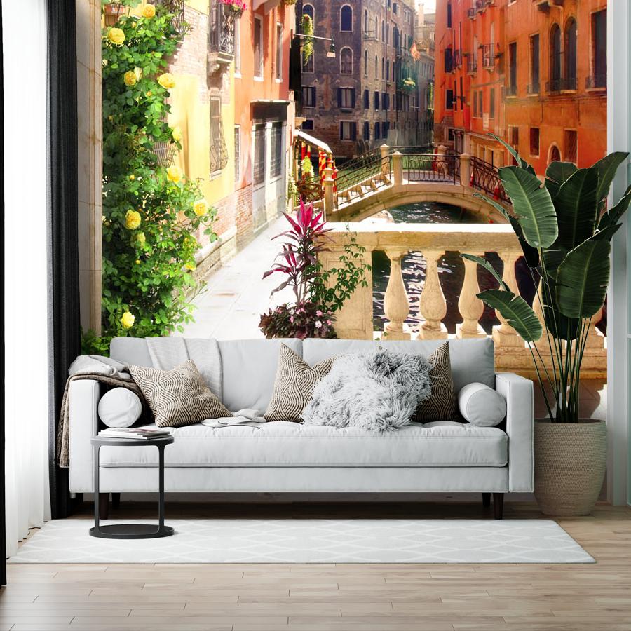 фотообои балкон с видом на улицу 19-0130