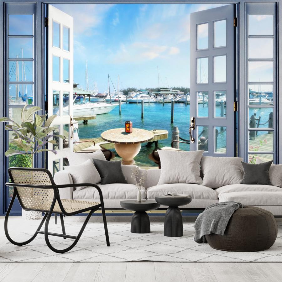 фотообои балкон с видом на канал 19-0074