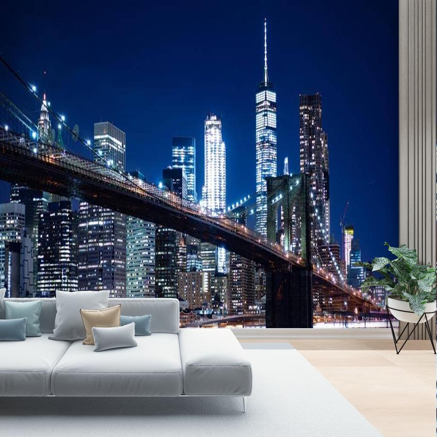 набережная у вечернего бруклинского моста 9-842