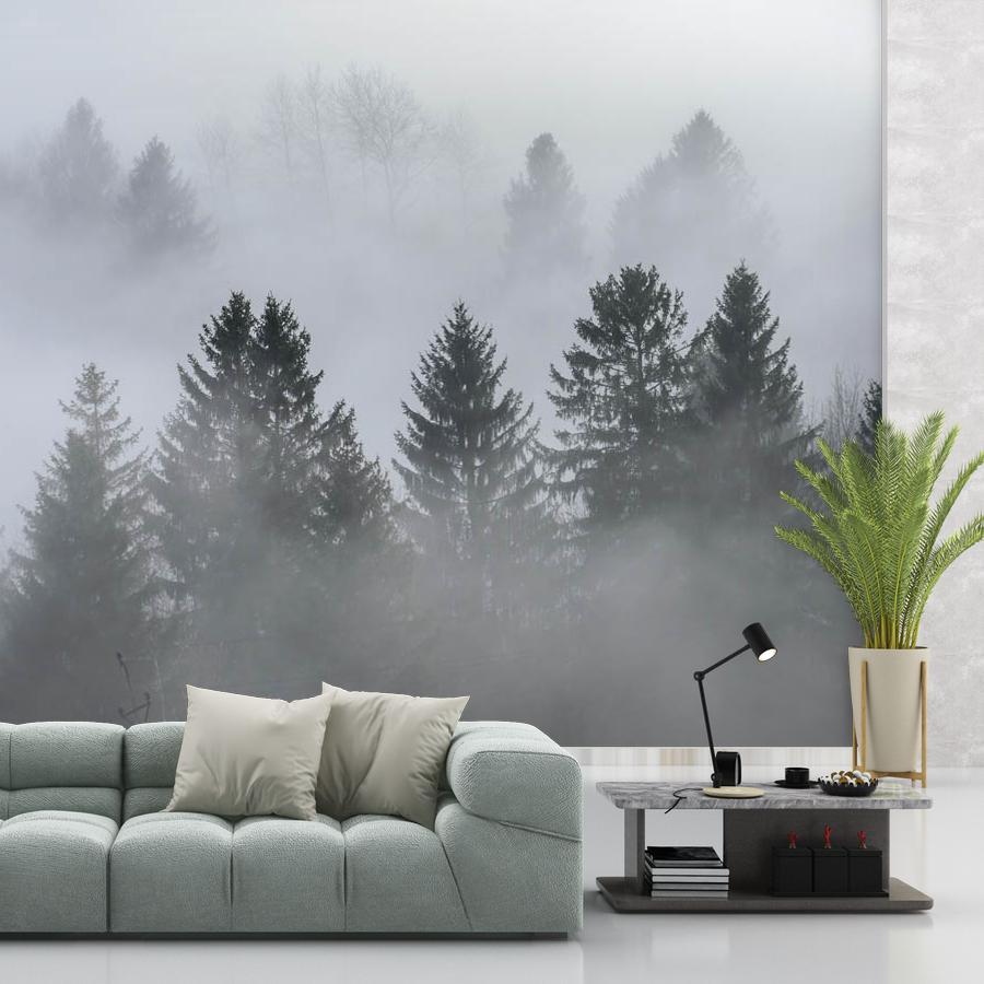 фотообои туманное утро в лесу 9-1165