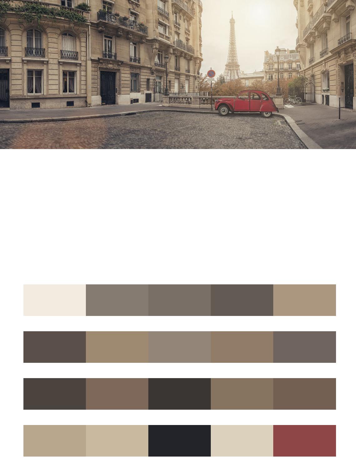 Вид на Париж ретро цвета