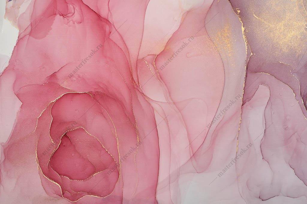 Фотообои Ярко розовый флюид