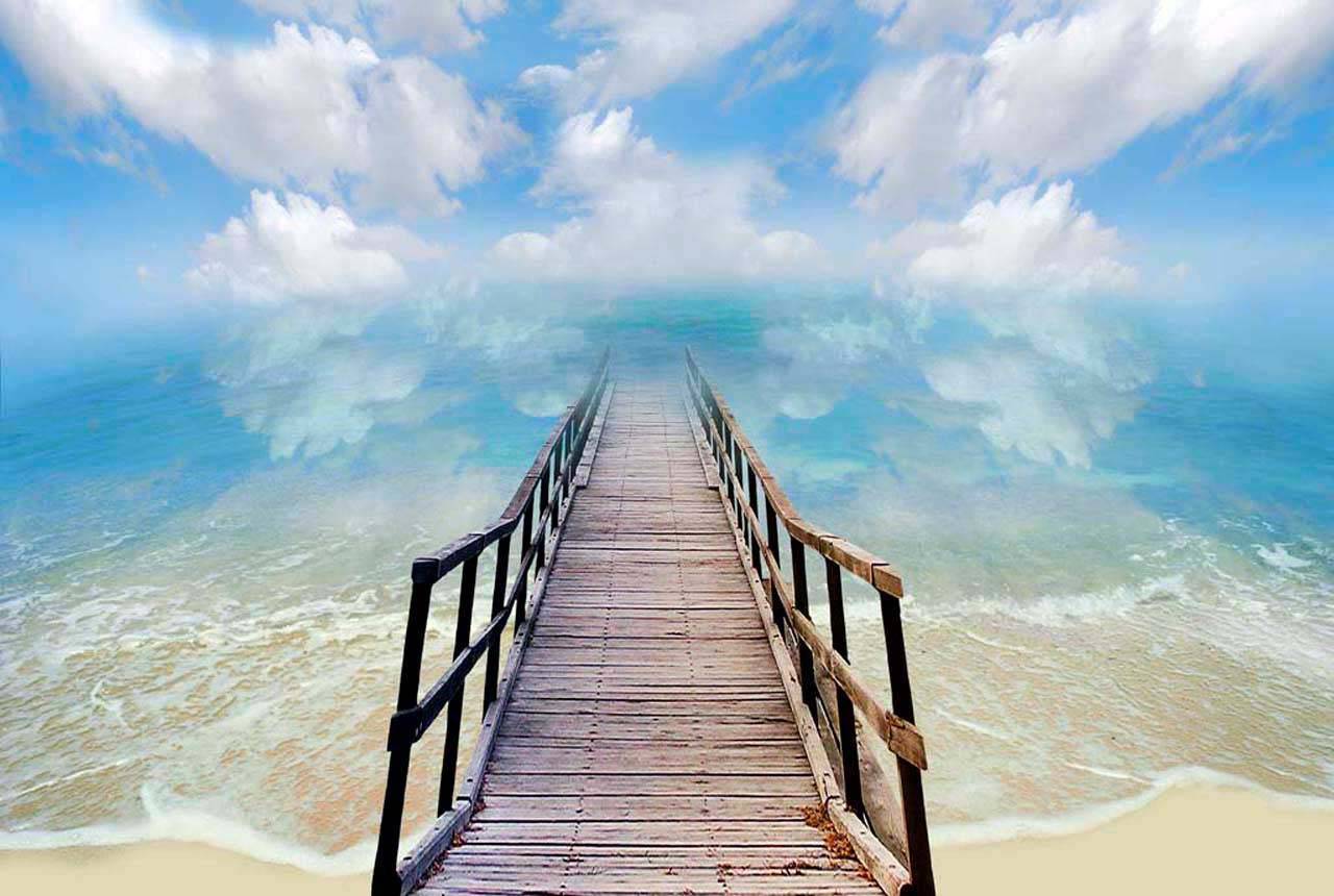 мостик уходящий в море 3-086