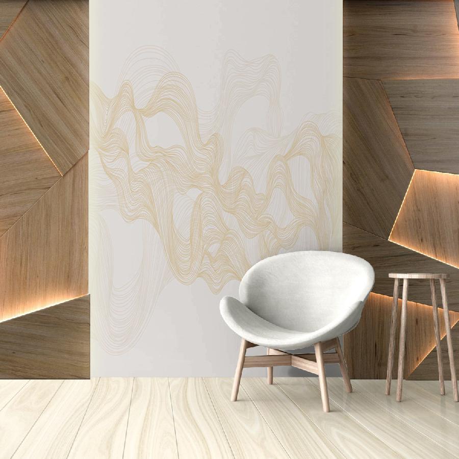 фотообои линии золотые на светлом 14-968