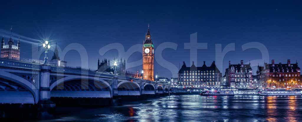 Фотообои Лондон в темно синем цвете