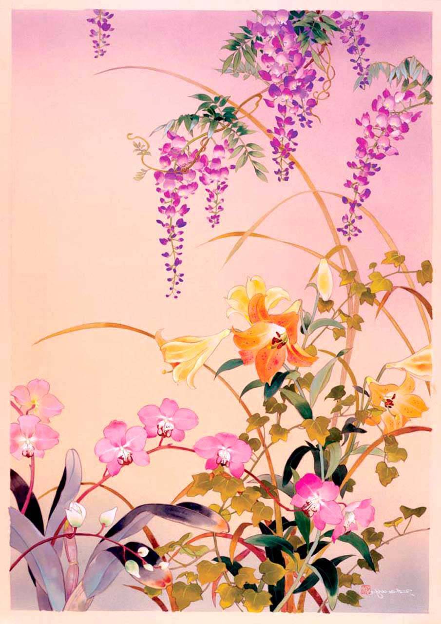 фотообои восточные цветы 8-150