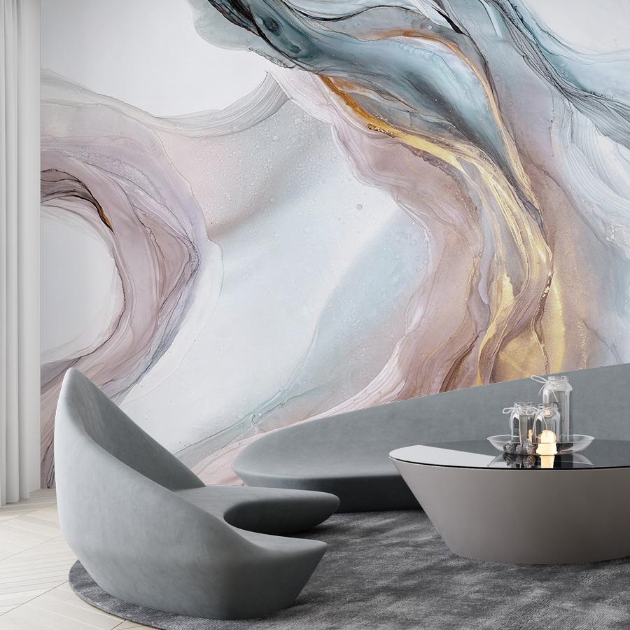 фотообои в спальню абстракция маслом 9-1843