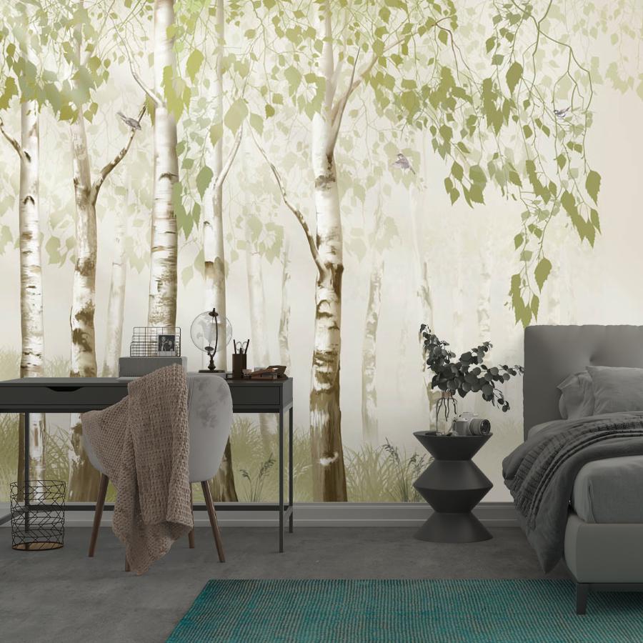 фотообои березовый лес 13-619 фотообои березовый лес 13-619