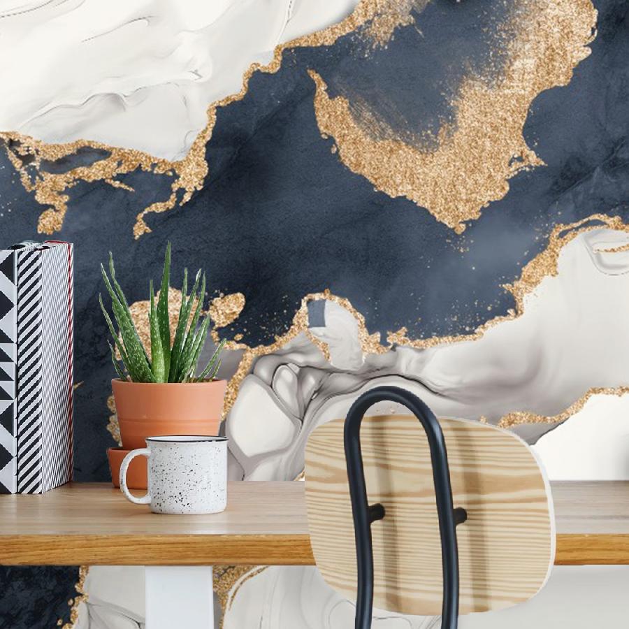 фотообои мрамор синий 14-1115