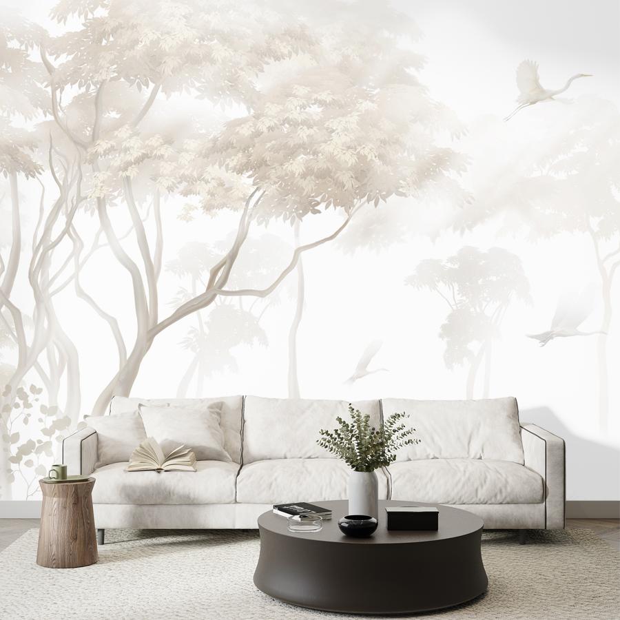 фотообои аисты в тумане 13-838 фотообои аисты в тумане 13-838