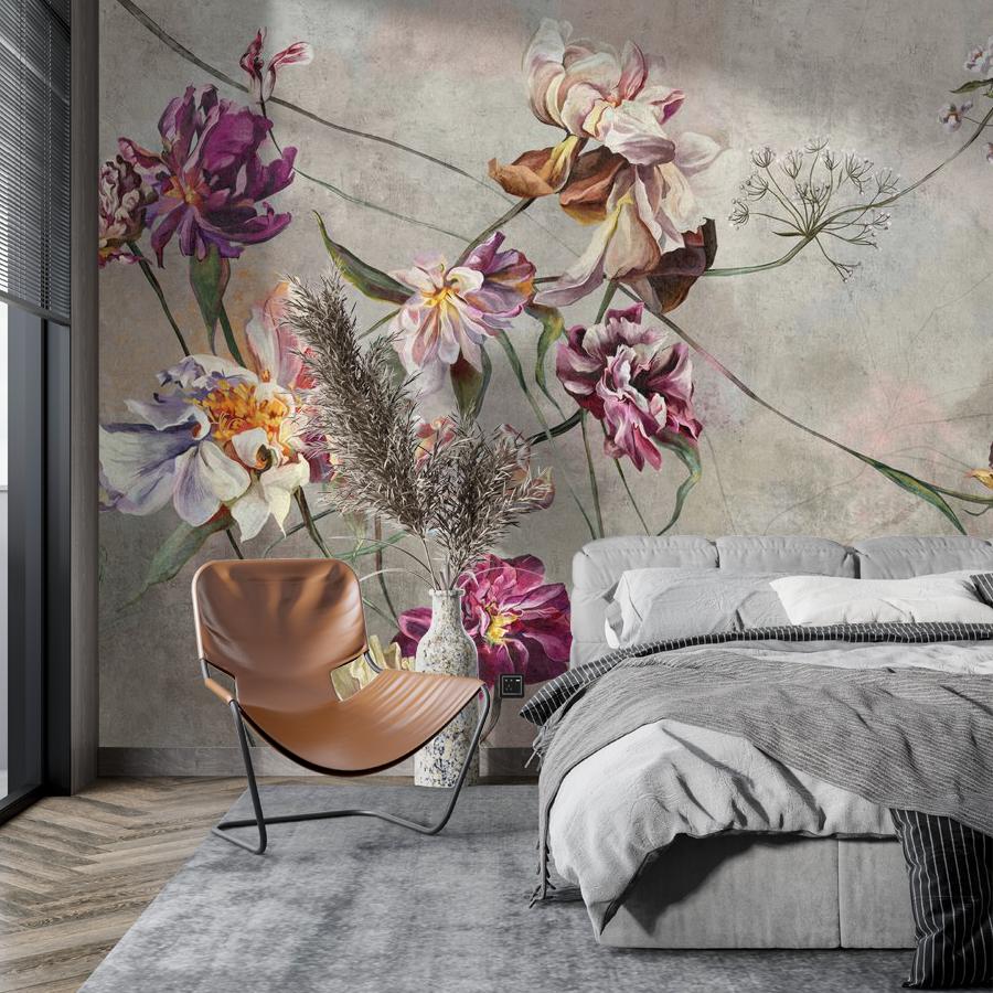 фотообои красивый принт с цветами 12-1888