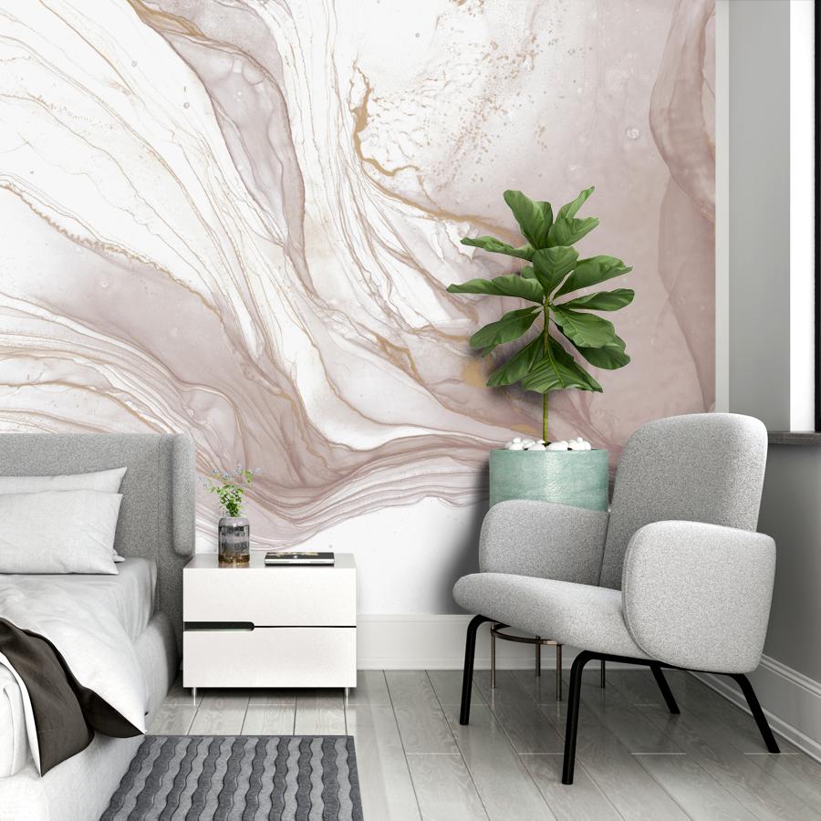 фотообои флюид арт слоновая кость 14-705