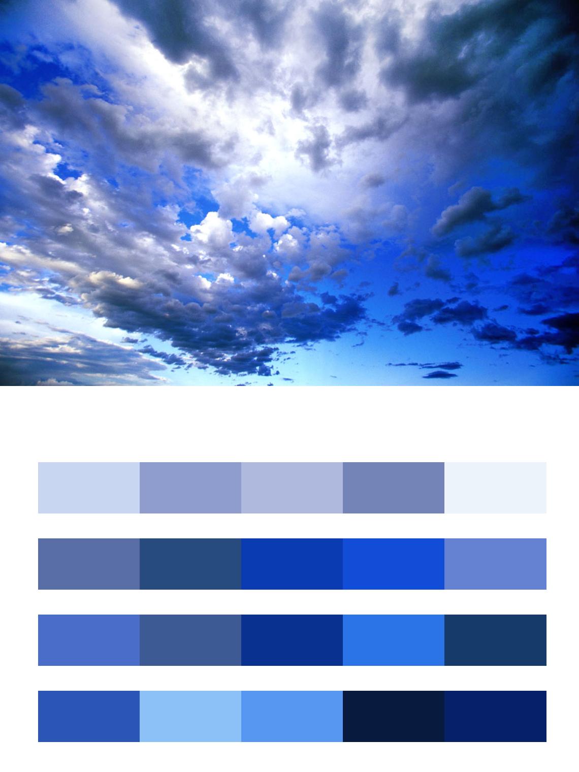 Серебристо синее небо 3d цвета