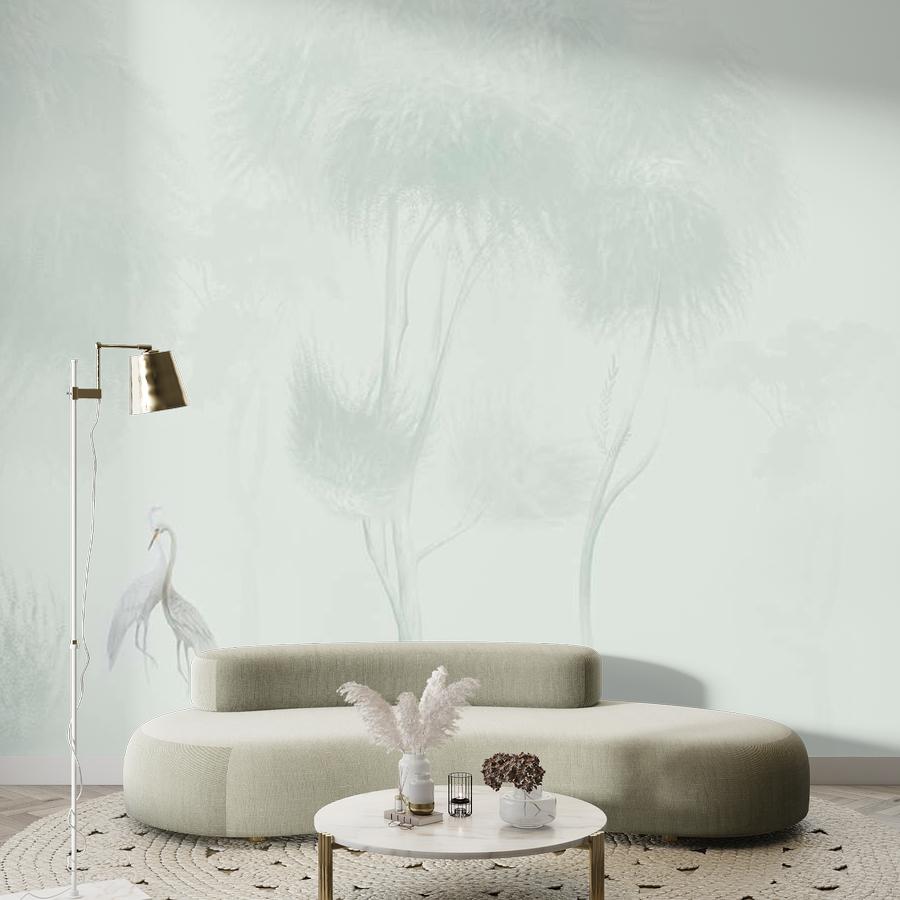 фотообои белые цапли