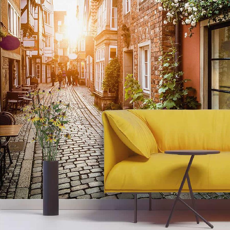 фотообои улочка старинная 3д 9-1791 фотообои улочка старинная 3д 9-1791