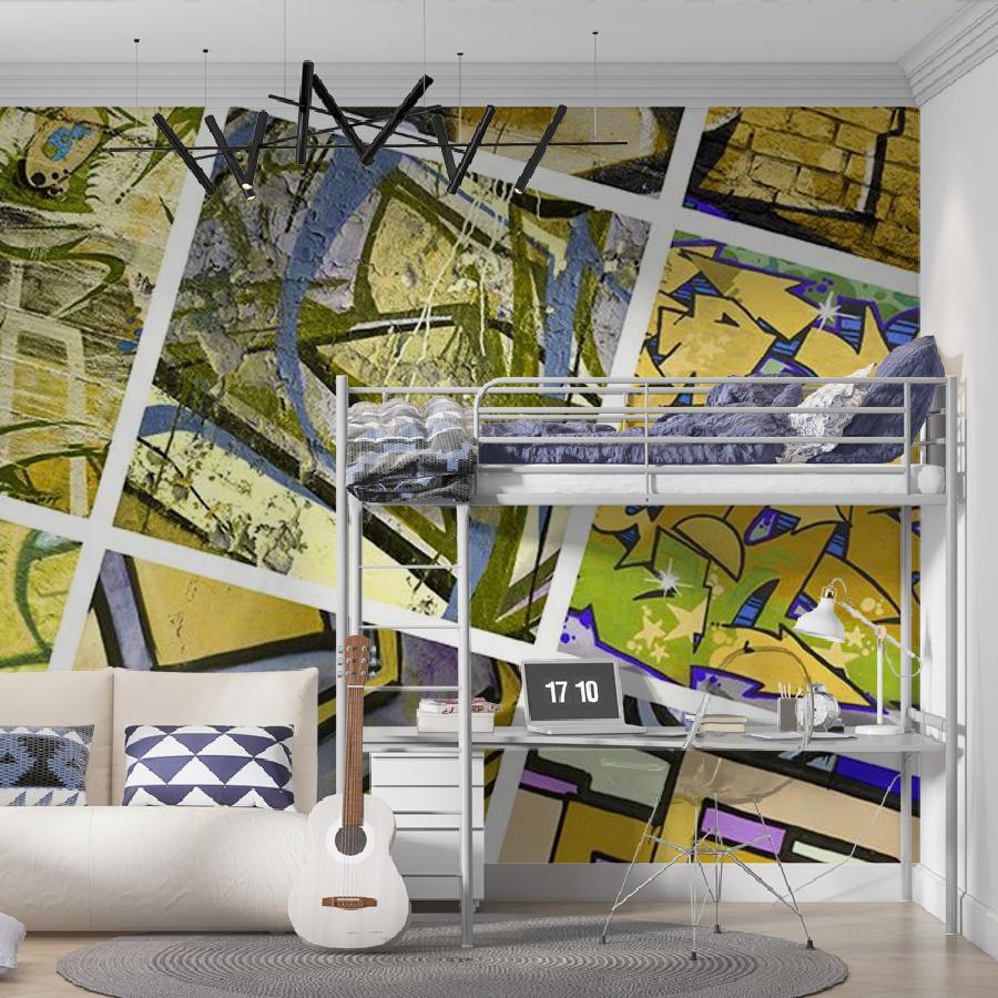 фотообои фрагменты граффити желтые 12-1580 фотообои фрагменты граффити желтые 12-1580