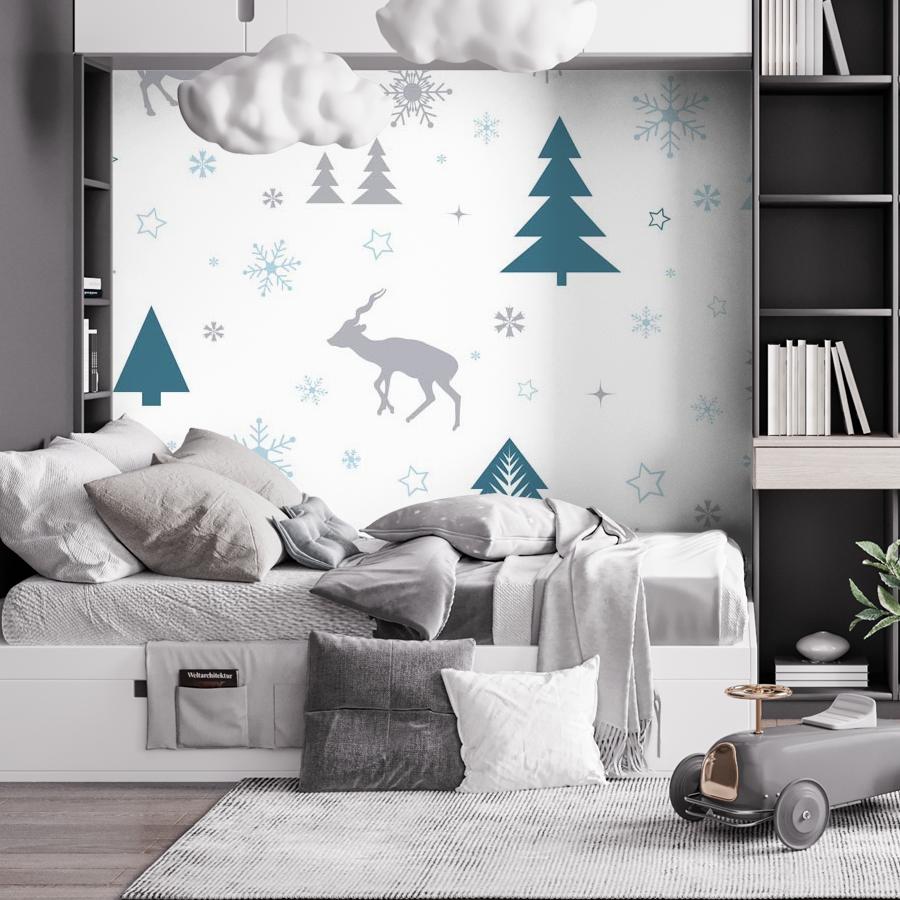 фотообои елочки и олени 12-686