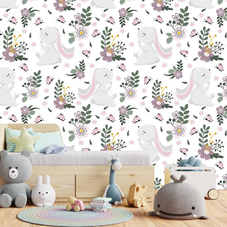 Фотообои и фотообои милые зайки 12-690