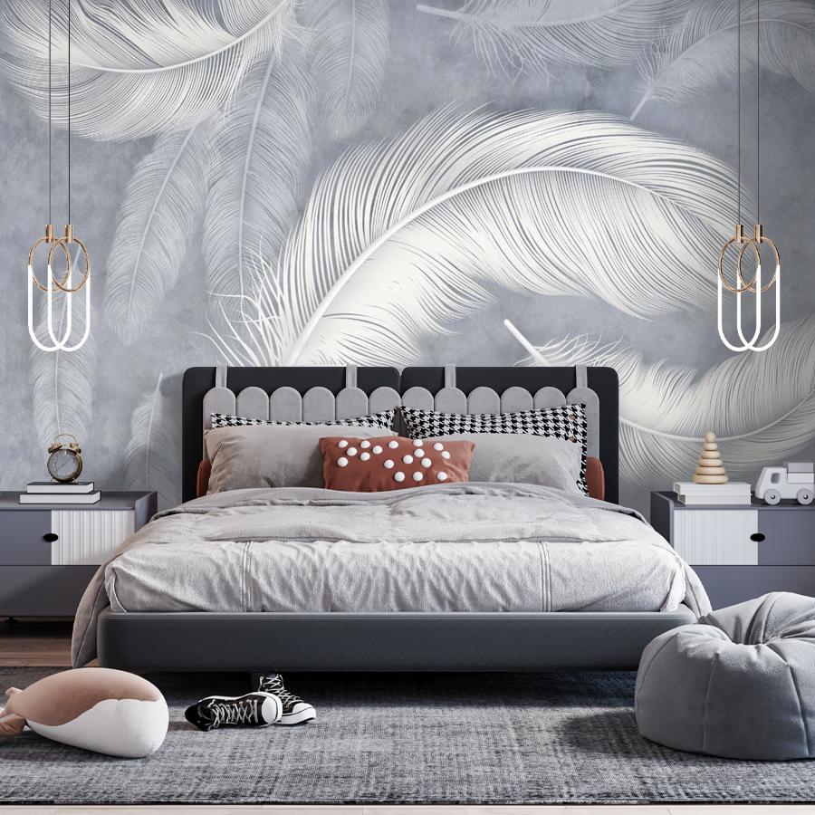 фотообои перышки на сером фоне 14-367 фотообои перышки на сером фоне 14-367